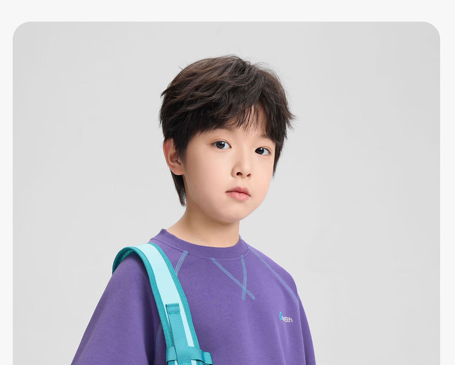 Zuo Xi Kids Boys Sweatshirt 2026 New Spring Children's Letter Graffiti Sports Top Light Gray 165 15